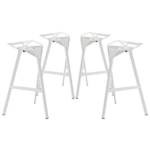 Launch Stacking Bar Stool Set of 4 1363-WHI