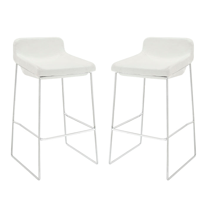 Garner Bar Stool Set of 2 1364-WHI