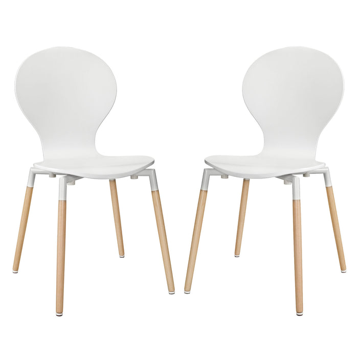 Path Dining Chair Set of 2 1368-WHI