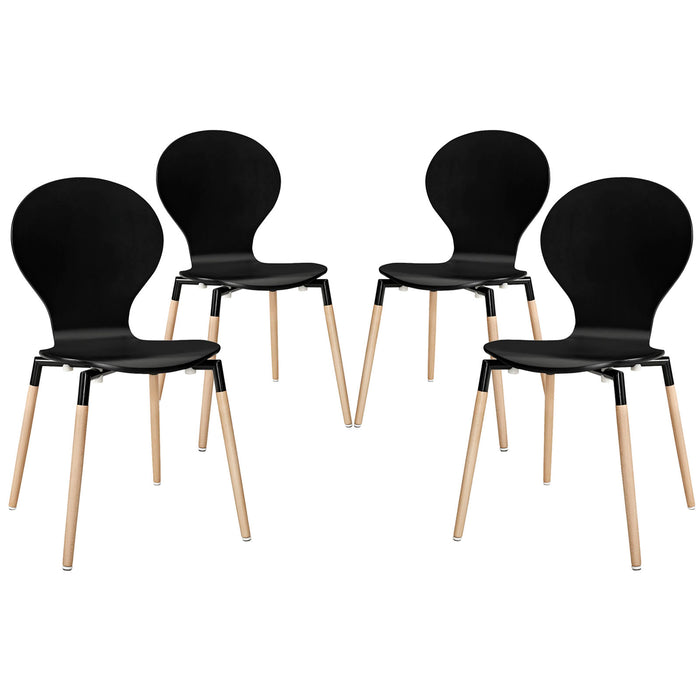 Path Dining Chair Set of 4 1369-BLK