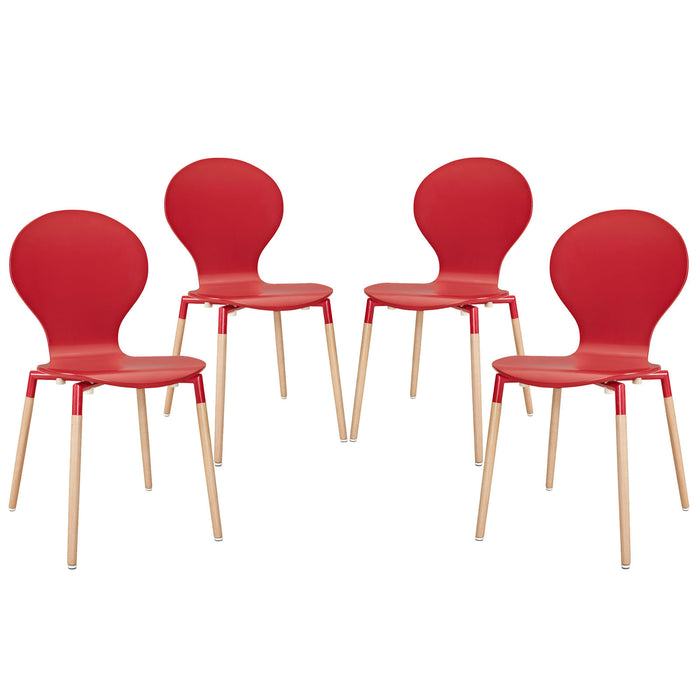 Path Dining Chair Set of 4 1369-RED