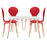 Path Dining Chairs and Table Set of 5 1371-RED