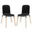 Stack Dining Chairs Wood Set of 2 1372-BLK