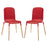 Stack Dining Chairs Wood Set of 2 1372-RED