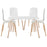 Stack Dining Chairs and Table Wood Set of 5 1375-WHI