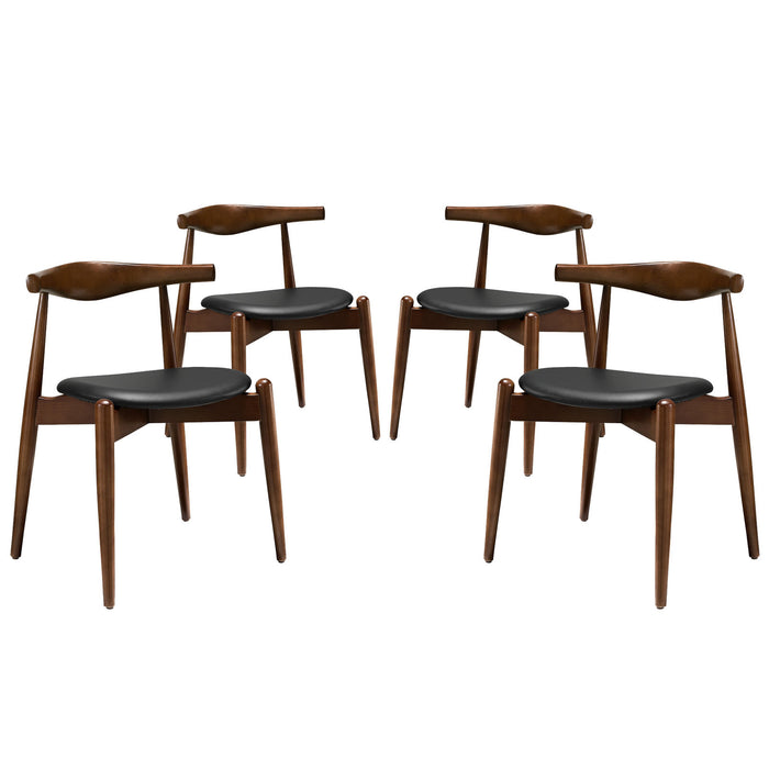 Stalwart Dining Side Chairs Set of 4 1378-DWL-BLK