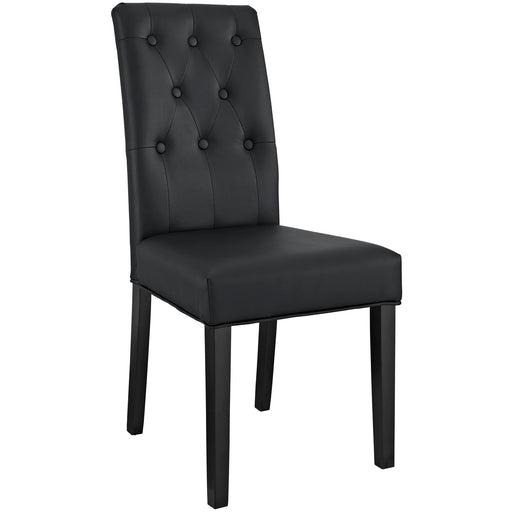 Confer Dining Vinyl Side Chair 1382-BLK