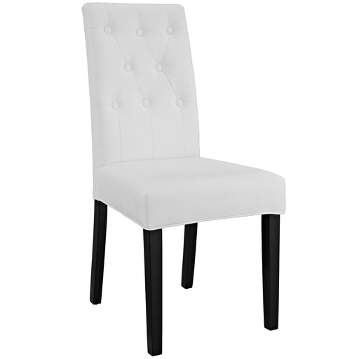 Confer Dining Vinyl Side Chair 1382-WHI