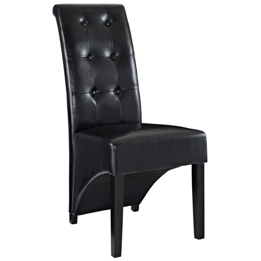 Preside Dining Vinyl Side Chair 1406-BLK