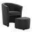 Divulge Armchair and Ottoman 1407-BLK