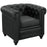 Earl Upholstered Vinyl Armchair 1409-BLK