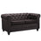 Earl Upholstered Vinyl Loveseat 1411-BRN