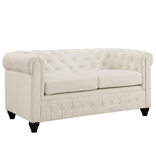 Earl Upholstered Fabric Loveseat 1412-BEI