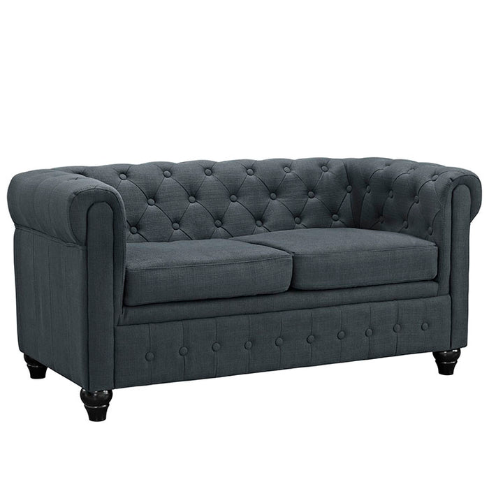 Earl Upholstered Fabric Loveseat 1412-GRY