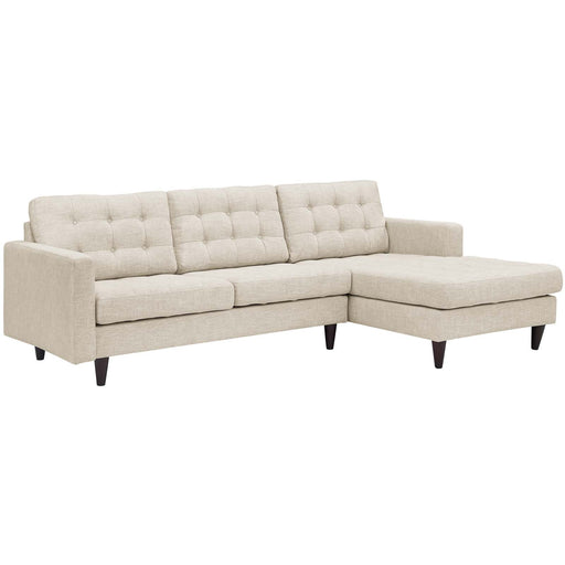 Empress Right-Facing Upholstered Sectional Sofa 1416-BEI