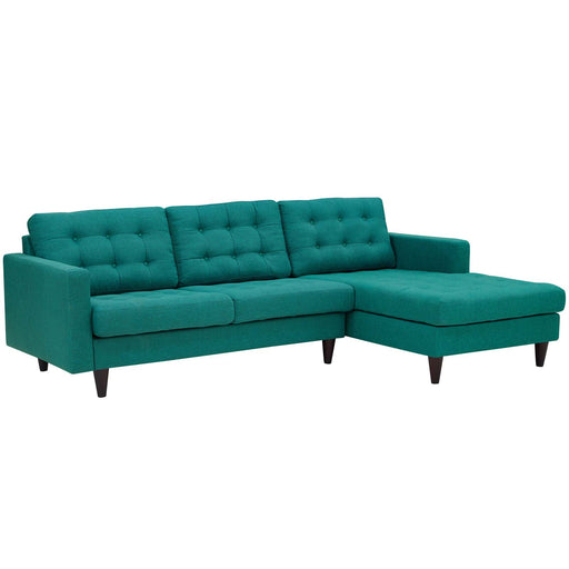 Empress Right-Facing Upholstered Sectional Sofa 1416-TEA