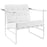 Serene Stainless Steel Upholstered Vinyl Lounge Chair 1435-WHI