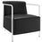 Ebb Upholstered Vinyl Lounge Chair 1439-BLK