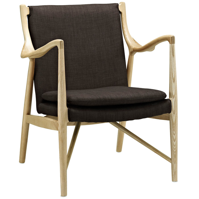 Makeshift Upholstered Lounge Chair 1440-NAT-BRN