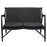 Makeshift Upholstered Loveseat 1441-BLK-GRY