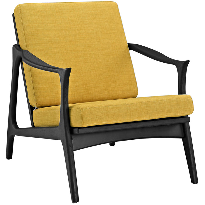 Pace Upholstered Armchair 1447-BLK-YLW