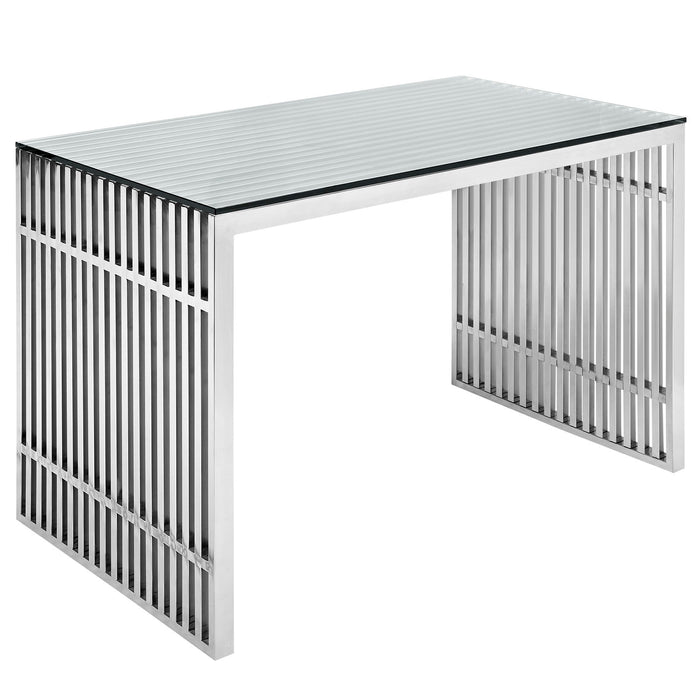 Gridiron Stainless Steel Office Desk 1450-SLV