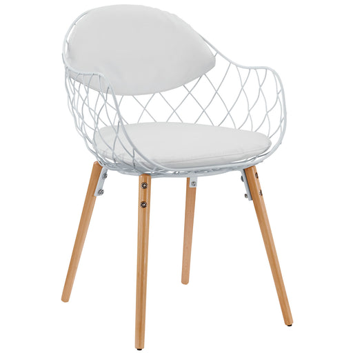 Basket Dining Metal Armchair 1465-WHI-WHI