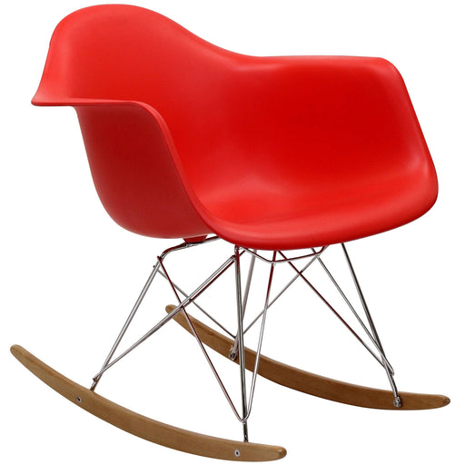 Rocker PP Plastic Lounge Chair 147-RED