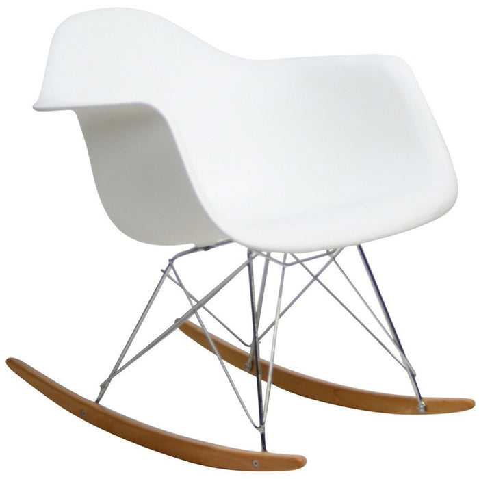 Rocker PP Plastic Lounge Chair 147-WHI