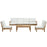 Marina 7 Piece Outdoor Patio Teak Set 1481-NAT-WHI-SET