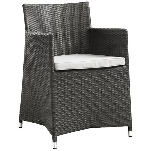 Junction Dining Outdoor Patio Armchair 1505-BRN-WHI