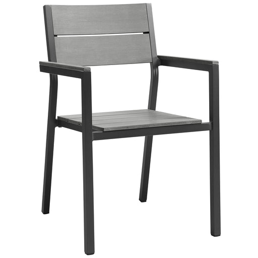 Maine Dining Outdoor Patio Armchair 1506-BRN-GRY