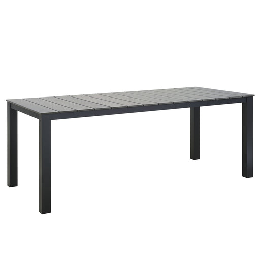 Maine 80" Outdoor Patio Dining Table 1509-BRN-GRY