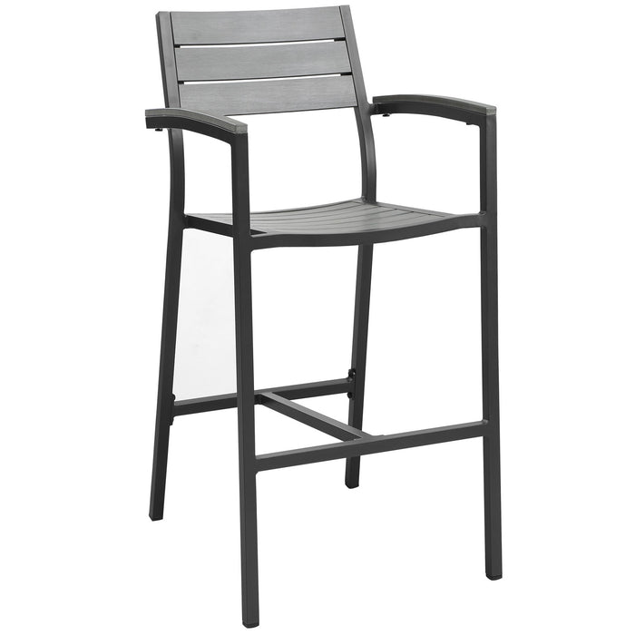 Maine Outdoor Patio Bar Stool 1510-BRN-GRY