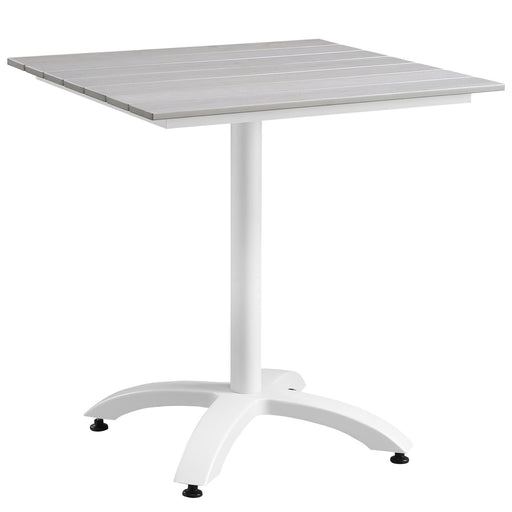 Maine 28" Outdoor Patio Dining Table 1514-WHI-LGR