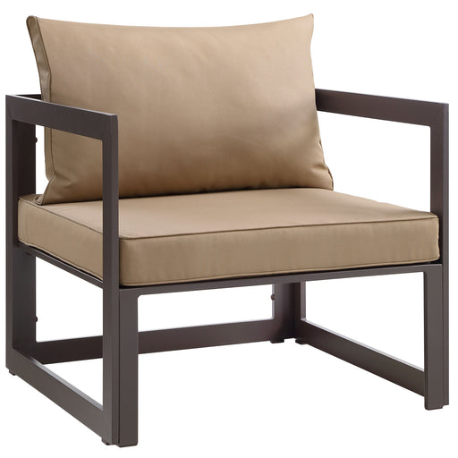 Fortuna Outdoor Patio Armchair 1517-BRN-MOC