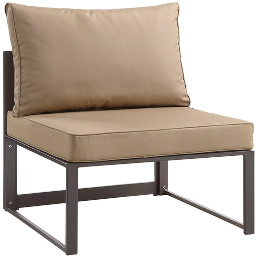 Fortuna Armless Outdoor Patio Sofa 1520-BRN-MOC