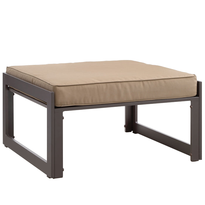 Fortuna Outdoor Patio Ottoman 1521-BRN-MOC