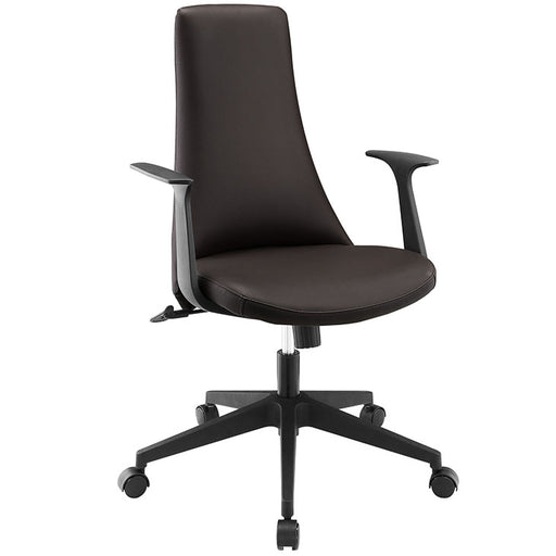 Fount Mid Back Vinyl Office Chair 1524-BRN