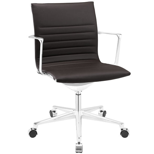 Vi Mid Back Vinyl Office Chair 1526-BRN