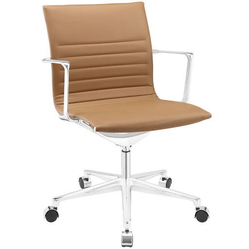 Vi Mid Back Vinyl Office Chair 1526-TAN