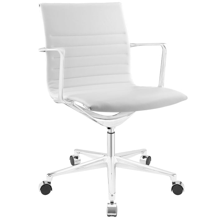 Vi Mid Back Vinyl Office Chair 1526-WHI