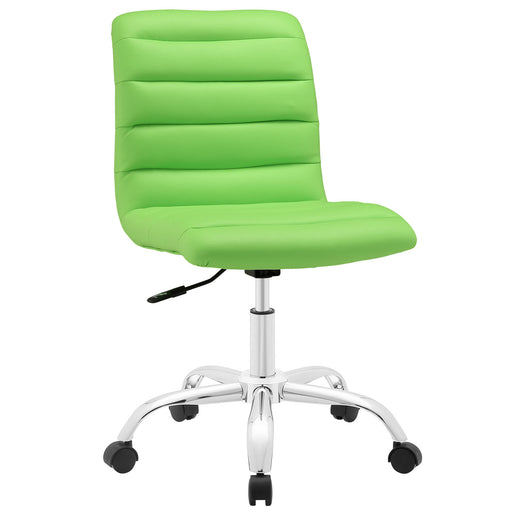 Ripple Armless Mid Back Vinyl Office Chair 1532-BGR