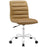 Ripple Armless Mid Back Vinyl Office Chair 1532-TAN