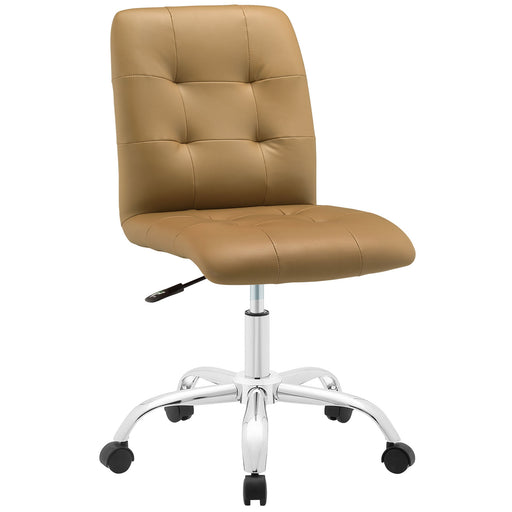 Prim Armless Mid Back Office Chair 1533-TAN