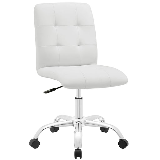 Prim Armless Mid Back Office Chair 1533-WHI