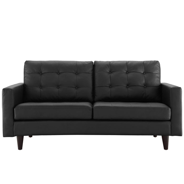 Empress Bonded Leather Loveseat 1546-BLK