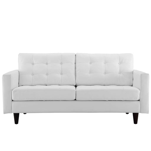 Empress Bonded Leather Loveseat 1546-WHI