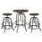 Gather 3 Piece Dining Set 1602-BLK-SET