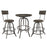 Gather 3 Piece Dining Set 1604-BLK-SET